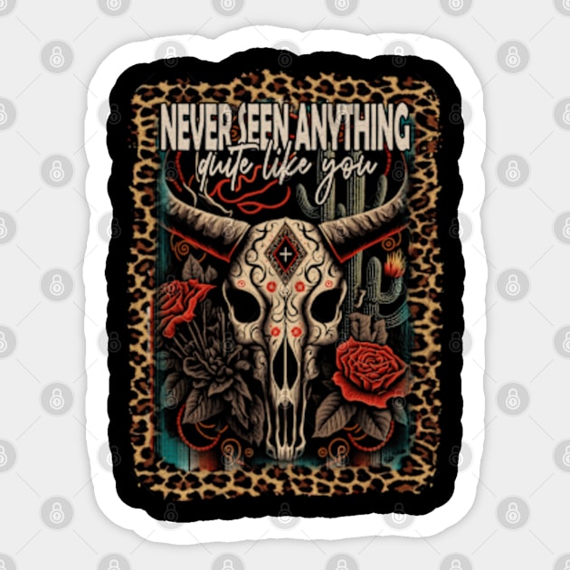 Never Seen Anything Quite Like You Bull-Skull Flowers Deserts Sticker by Chocolate Candies